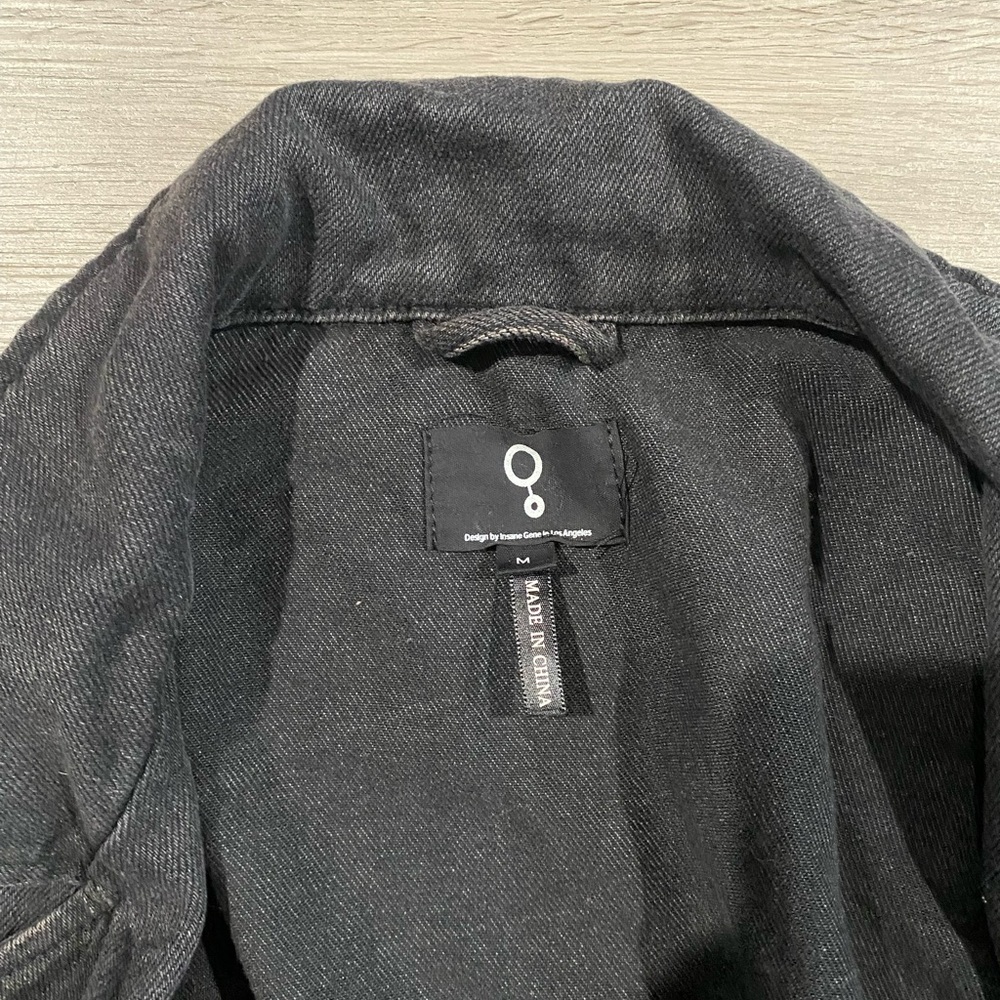 Insane Gene Ride Or Die Black Moto‎ Jacket Medium - Picture 6 of 7